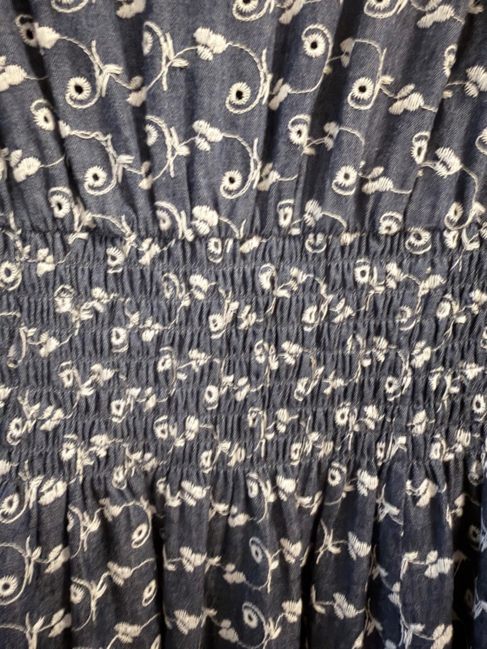 Kate Spade Broome Street Embroidered Chambray Dress Blue White Size 10 NWOT - Picture 12 of 13